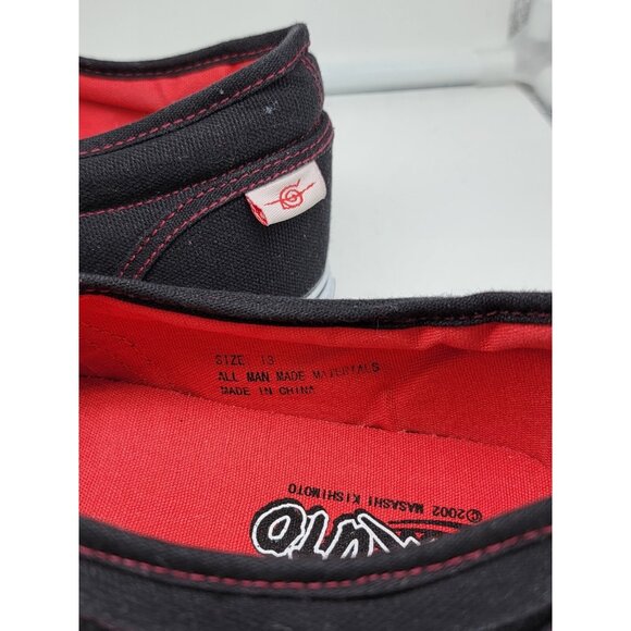 Naruto Shippuden Akatsuki Slip On Canvas Sneaker Shoes 2002 Shonen Jump Size 13 - Picture 9 of 12